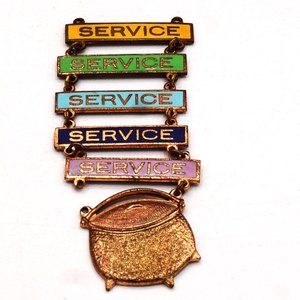Vintage Masonic Merit Order of Rainbow Partial Badge & Pot of Gold